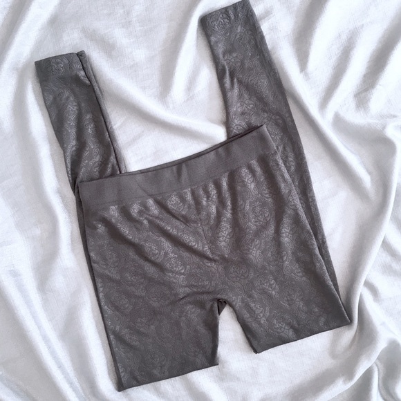 Maurices Pants - Maurices flocked fleece lined legging, gray, large